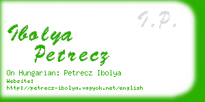 ibolya petrecz business card